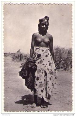 African woman, via Delcampe.