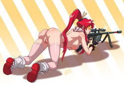 nopenopenopeavi:  Commission of Yoko from Gurren Lagann