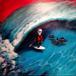 wongworld:  Shawn Griggs kills it too. #art #artlife #surfart