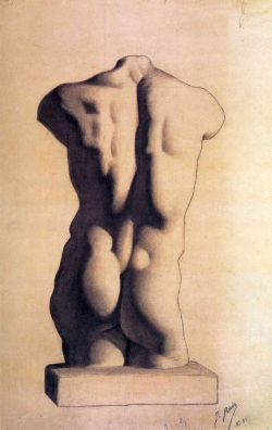 lu-art:  Plaster male torso, 1893, Pablo Picasso. 