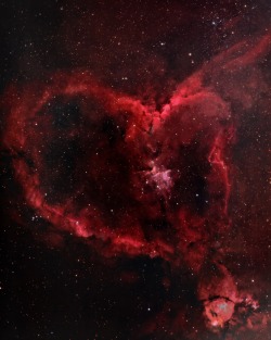 crimsonkismet:    The Heart Nebula, IC 1805, Sharpless 2-190,