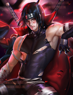 sakimichan:  Sexy male ‪#‎pinup‬ for this week :)Itachi