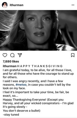 marsincharge:  marsincharge: *KILL BILL SIRENS* UPDATE:  https://www.nytimes.com/2018/02/03/opinion/sunday/this-is-why-uma-thurman-is-angry.html