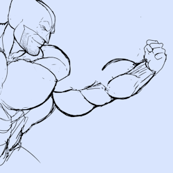 ripped-saurian: just a quick test animation featuring wolverine and his ever-growing arms  (seriously, in some official depictions wolverine’s arms are as big as —or bigger than— his entire head) 