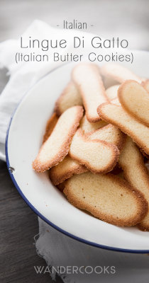 foodffs: Italian Butter Cookies (Lingue di Gatto) - Crispy crunchy,