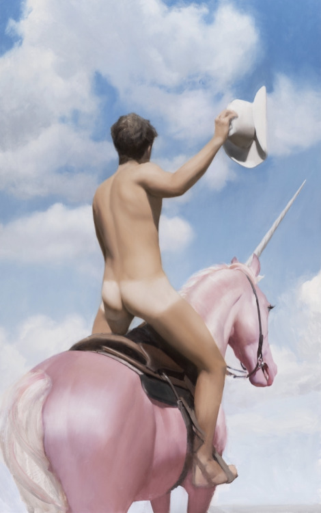 chainsawpunk:  Will Cotton, Bareback, 2019, oil on linen, 80