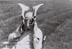 orwell: Jackson Pollock posing with animal bones in Springs,