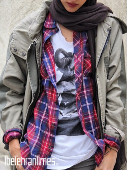 thetehrantimes:  T-shirt: Forever 21 Shirt: Bershka Overcoat: