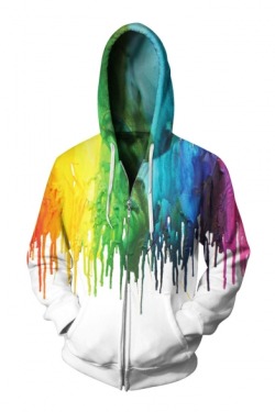 zanyfirewo: Hottest Design Zip Up Hoodies  Splash-Ink  //  Rainbow