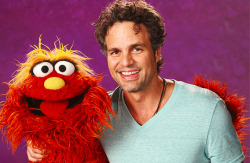 moonchild30: Mark Ruffalo and Murray on Sesame Street [X]