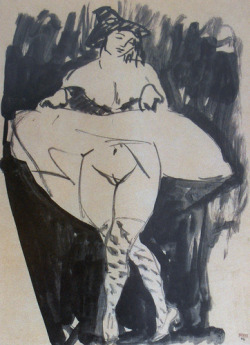artist-modigliani: Dancer, Amedeo Modigliani Medium: ink,paper