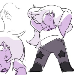 bismuth:  Sketches for Amethyst’s new form after Crack The