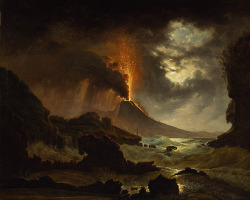 laclefdescoeurs:  Eruption of Vesuvius, 1823, Johan Christian