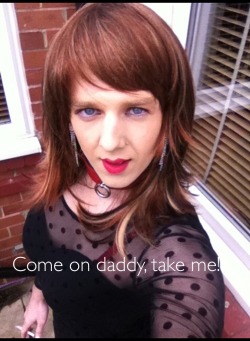 slutkayleigh:  What a dirty cock hungry cross dressing slut!