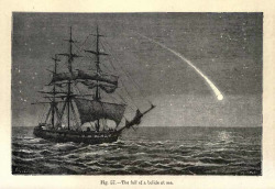 humanoidhistory:  “The fall of a bolide at sea,”