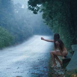 getyournudeon:There is no other feeling quite like the rain on