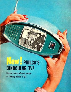 retrosci-fi:  “Philco’s Binocular TV!” ~retro-futurism