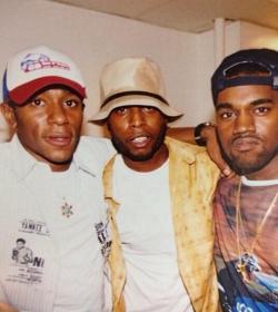thaunderground:  hip-hop-hippie:  real-hiphophead:  i-luv-hiphop:  Kanye West &amp; Mos Def  You know that’s Talib Kweli in the middle? Great fuckin’ pic. What is this, 2000, 2001 maybe?  lol no love for Talib :/   right!