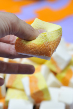 thecakebar:  Homemade Candy Corn Marshmallows 