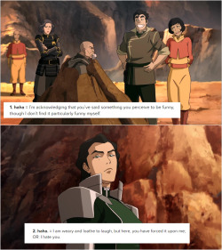 yakfrost:  Legend of Korra + The 42 Ways to Type Laughter This