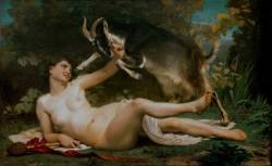 a-voz-do-silencio: “Bacchante with Goat” by William Adolphe