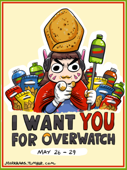 markraas:  Fixed this old pic a little bit for current time. Overwatch is free this weekend, so for those who haven’t tried it yet, now is your chance! Welcome aboard!