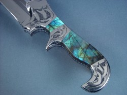 stunningpicture:  A knife with a handle made of the mineral Labradorite