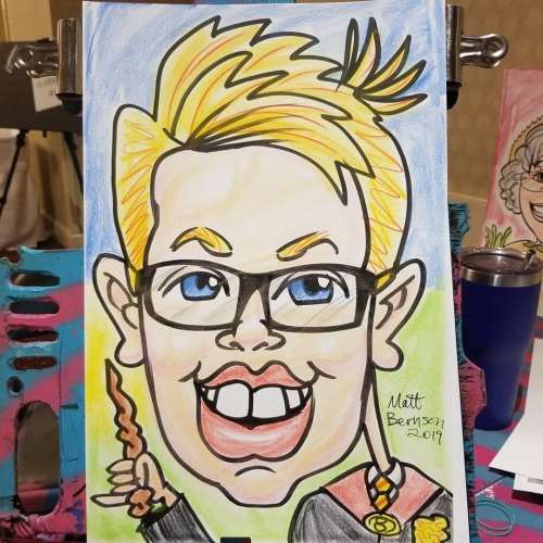 Drawing caricatures at the New England Wizardfest today and tomorrow! 