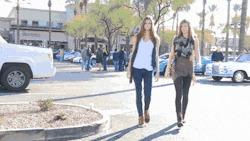 happyembarrassedbabes:  Sisters get caught flashing in public