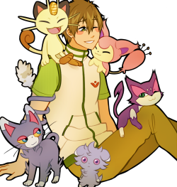 maokatsu:  8/3/16– Makoto with some Pokemon based off of cats.