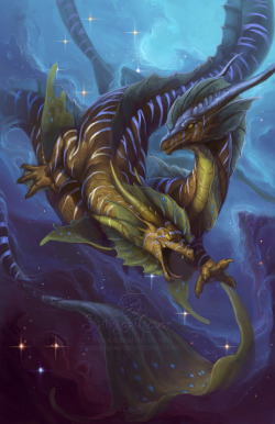 dailydragons:  Zodiac Dragon . Pisces by Christina Yen (website | DeviantArt)