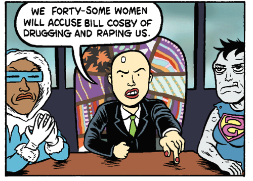 The Feminist Legion of Doom vs. Bill Cosby by Matt Bors