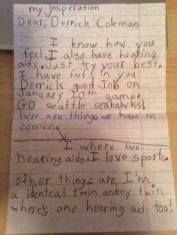 inothernews:  In which a hearing-impaired girl wrote a letter