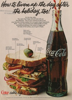 Vintage CocaCola ad for after Thanksgiving