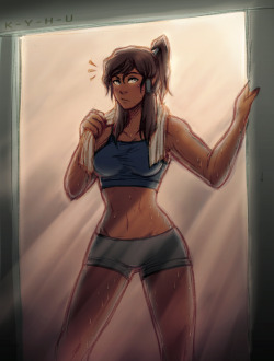 k-y-h-u:  *casually draws some post-workout Korra to keep me
