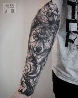 thatattoozone:    Inessa Kefir    LONEWOLF