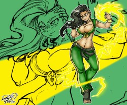 dragoontequila:    A little draw of  Laura Matsuda, new character