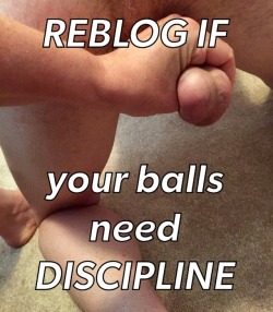 chastity-queen:  Kneeling, caged, dangling, balls IN MY GRIP!