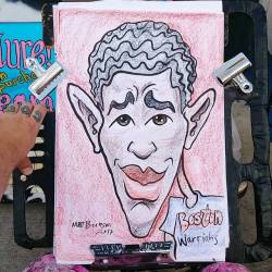 Doing caricatures today at Dairy Delight in Malden. #dairydelight