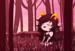 I wanted to draw my fantroll Senene in her land, the Land of