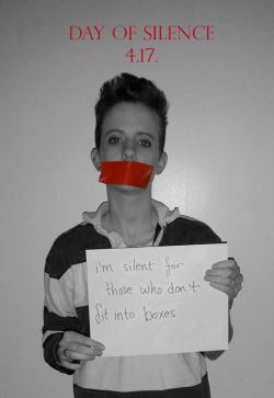 star-scout:  My School makes these posters for day of Silence