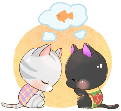 peyyue:  sleepy kitties~ (will be selling these two as part of