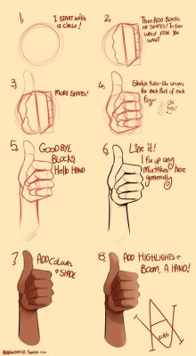 drawingden:  HAND TUTORIAL by BlubberBooty    thank you