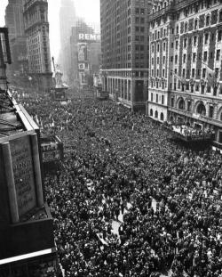 nineteen40s:  May 8th, 1945: Two million people gathered in Times