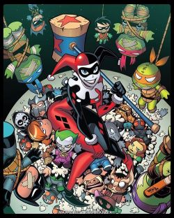 grimphantom2:  sommariva:  My cover art for BATMAN TMNT ADVENTURES