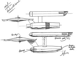 classictrek:  Production sketches and final scale drawing by