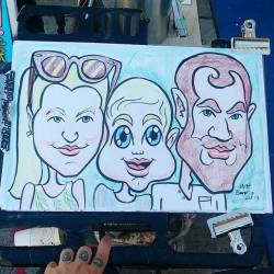 Doing caricatures at Dairy Delight! Ice cream for dinner is what