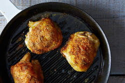food52:  Thighs are where it’s at.Aromatic Grilled Chicken
