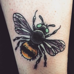 1337tattoos:  My bumble bee tattoo, moments after it was finished