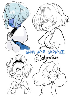 sadynaxart:  Many people have requested short haired Sapphire